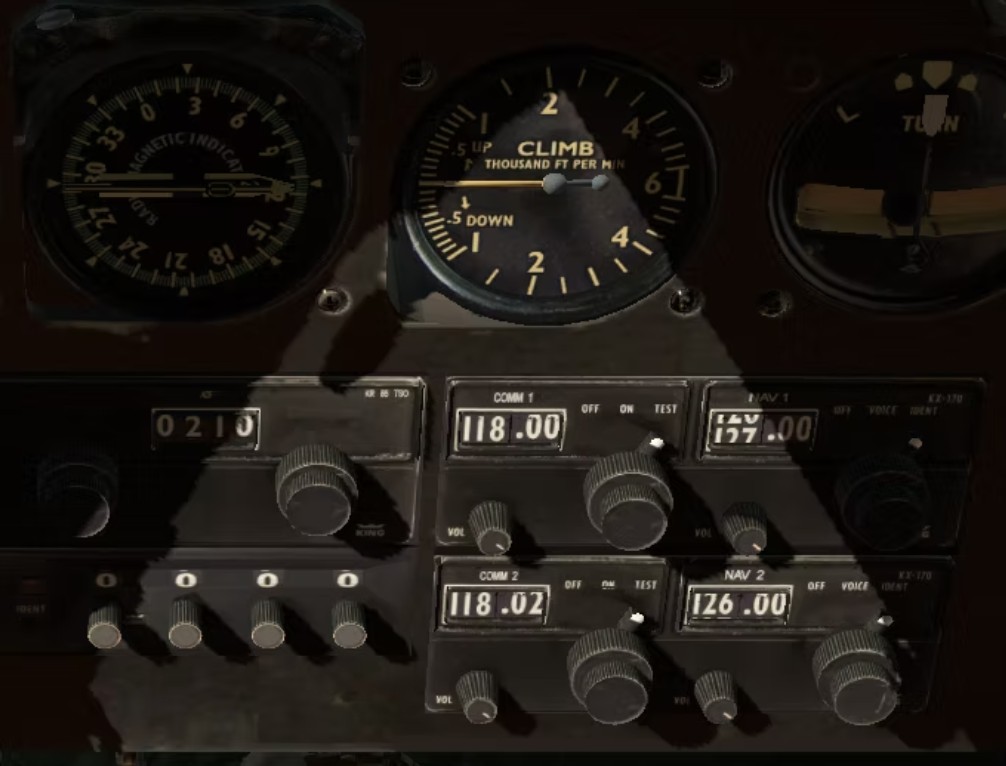 Classic analogue cockpit gauges